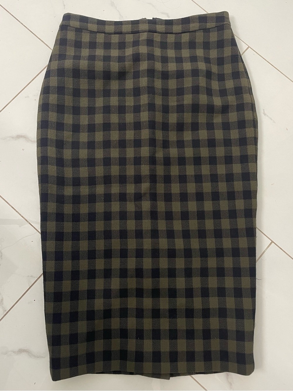 A.L.C Thea plaid pencil skirt midi Italian wool US 6 lined business realtor sexy - Picture 4 of 10